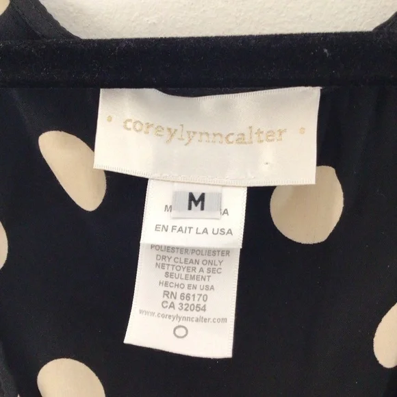 Anthropologie Corey Lynn Colter jumpsuit blue tan polka dot medium USA - Picture 5 of 9